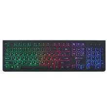 Клавиатура OKLICK 440ML черный USB slim LED