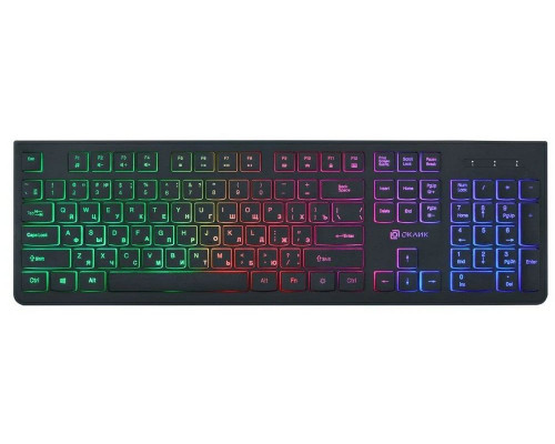 Клавиатура OKLICK 440ML черный USB slim LED Клавиатура OKLICK 440ML черный USB slim LED