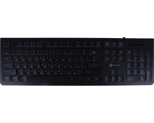 Клавиатура OKLICK 440ML черный USB slim LED Клавиатура OKLICK 440ML черный USB slim LED