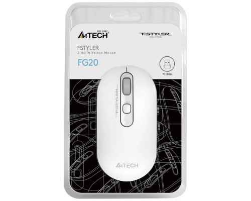 Мышь A4Tech Fstyler FG20 белый 