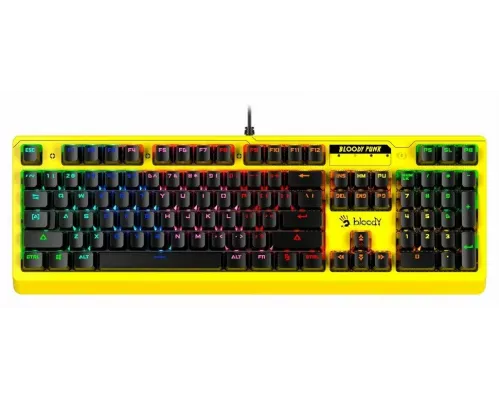 Клавиатура A4Tech Bloody B810RC Punk механическая желтый/черный USB for gamer LED