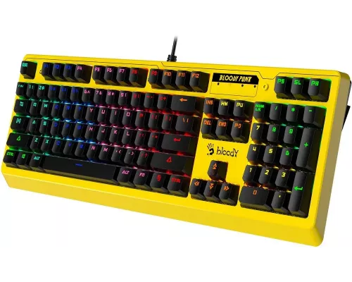 Клавиатура A4Tech Bloody B810RC Punk механическая желтый/черный USB for gamer LED