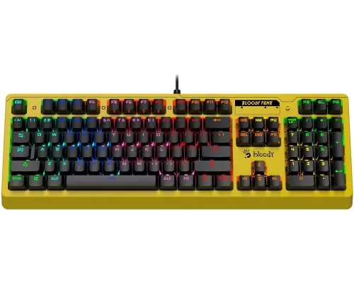 Клавиатура A4Tech Bloody B810RC Punk механическая желтый/черный USB for gamer LED