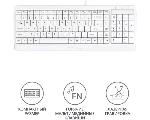 Клавиатура A4Tech Fstyler FK15 белый USB