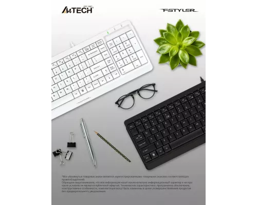 Клавиатура A4Tech Fstyler FK15 белый USB