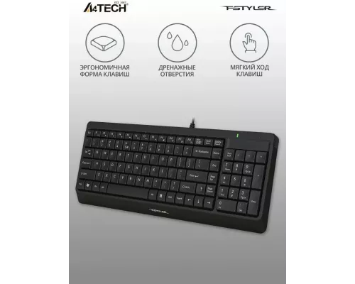Клавиатура A4Tech Fstyler FK15 черный USB