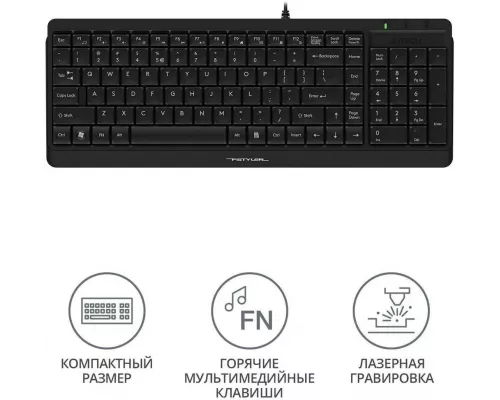Клавиатура A4Tech Fstyler FK15 черный USB