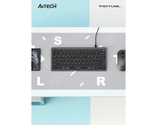 Клавиатура A4Tech Fstyler FX51 серый USB slim Multimedia