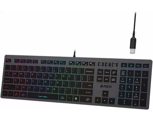 Клавиатура A4Tech Fstyler FX60H серый