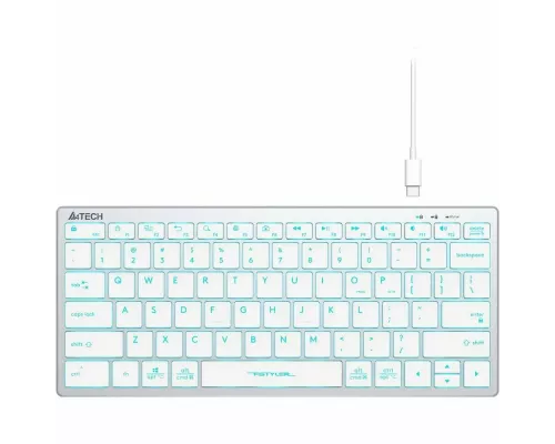 Клавиатура A4Tech Fstyler FX61 белый/синий