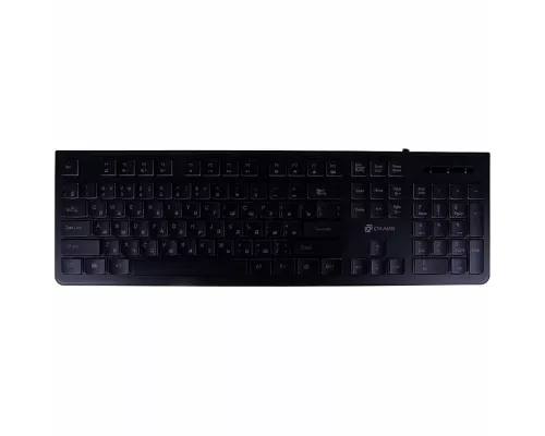 Клавиатура OKLICK 440ML черный USB slim LED