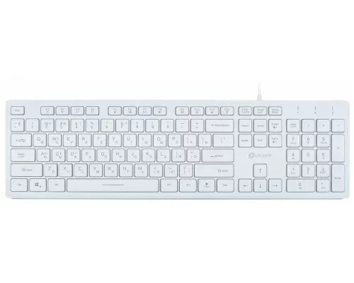 Клавиатура OKLICK 550ML белый USB slim Multimedia LED [1061618]