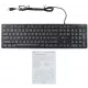 Клавиатура OKLICK 550ML черный USB slim Multimedia LED