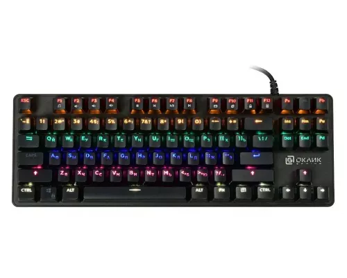 Клавиатура OKLICK 969G SHOTGUN механическая черный USB Multimedia for gamer LED