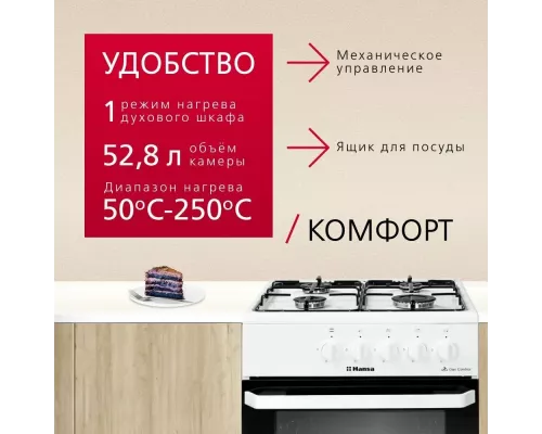 Кухонная плита Hansa FCGW510029A белый