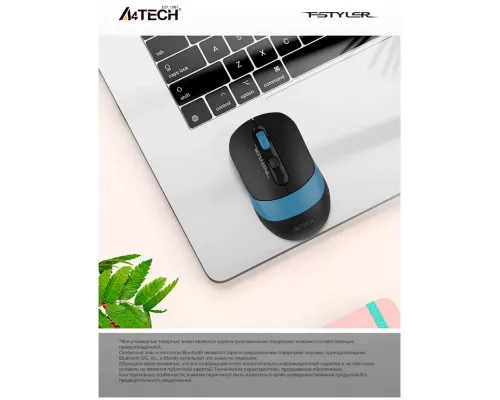 Мышь A4Tech Fstyler FB10C черный/синий