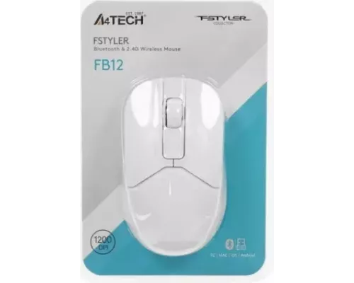 Мышь A4Tech Fstyler FB12 белый