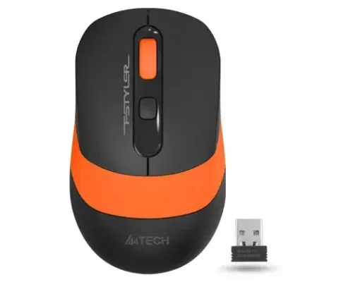 Мышь A4Tech Fstyler FG10S черный/оранжевый