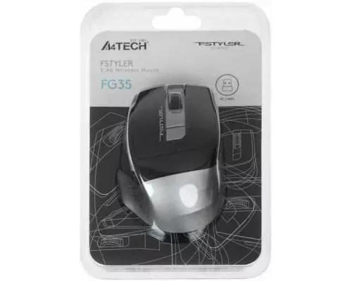 Мышь A4Tech Fstyler FG35 серый/черный