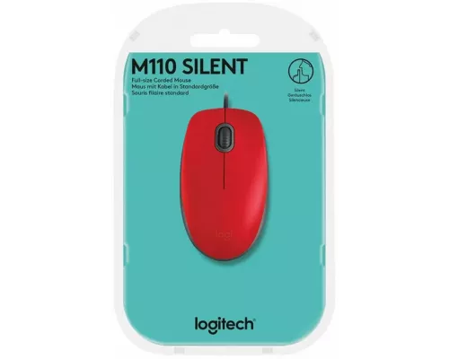 Мышь Logitech M110 Silent Red