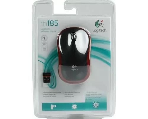 Мышь Logitech Wireless Mouse M185 Red