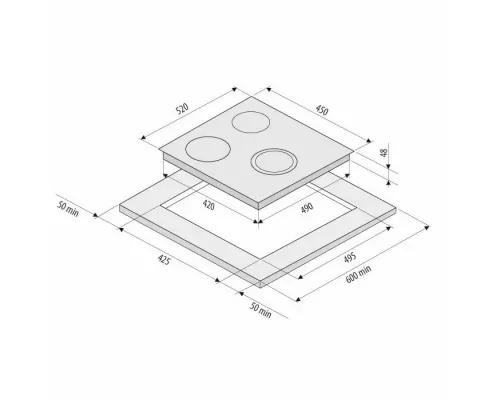Варочная поверхность KRONA FIDATO 45 BL