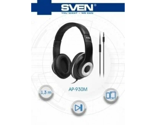 Наушники SVEN AP-930M черные 