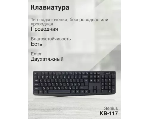 Клавиатура Genius Smart KB-117 Black