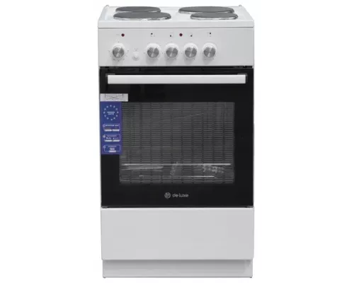 Кухонная плита DE LUXE 5004.18э белый (без крышки)