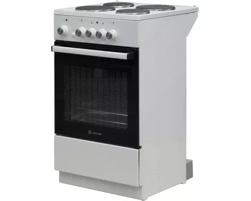 Кухонная плита DE LUXE 5004.18э белый (без крышки)