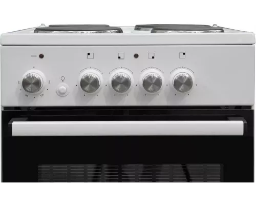 Кухонная плита DE LUXE 5004.18э белый (без крышки)