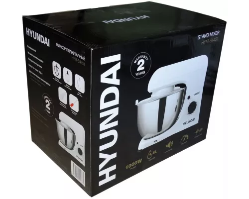 Миксер Hyundai HYM-S4451 белый/черный