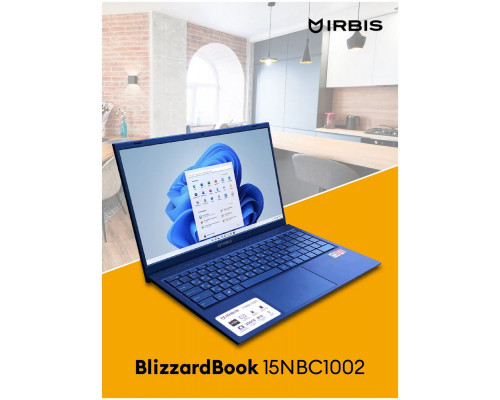 Ноутбук IRBIS 15NBC1002 15.6" Core i3-1115G4, 15.6"LCD 1920*1080 IPS , 16+256GB SSD, AC wifi, camera: 2MP, 5000mha battery, metal case, backlight keyboard, type-c, DOS