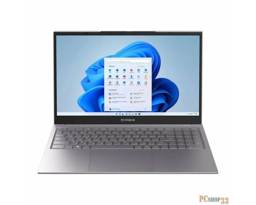 Ноутбук IRBIS 15NBP3505 15.6" Core i3-1215U, 15.6"LCD 1920*1080 IPS , 8GB sodimm PCDDR4 3200mhz+256GB NVEM SSD, AX wifi6,  Front camera: 2MP with cover, 5000mha battery, metal case, type-c charger, W11P