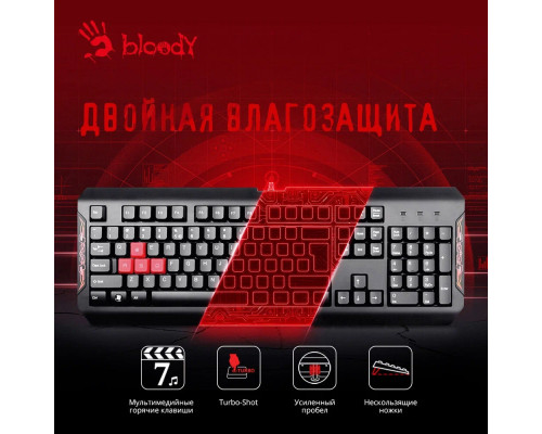 Клавиатура A4Tech Bloody Q100 черный USB Gamer 