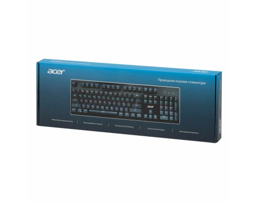 Клавиатура Acer OKW127 черный USB for gamer LED Клавиатура Acer OKW127 черный USB for gamer LED