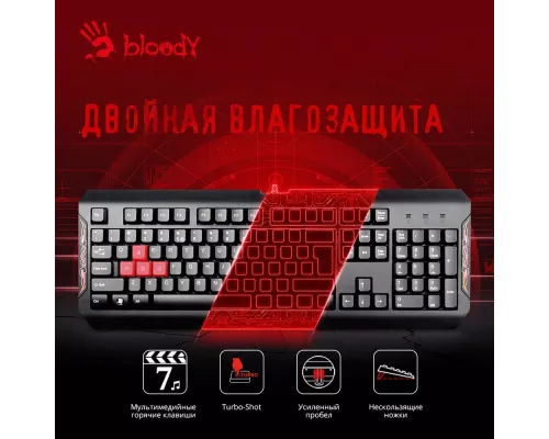 Клавиатура A4Tech Bloody Q100 черный USB Gamer