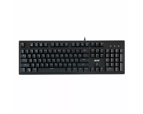 Клавиатура Acer OKW127 черный USB for gamer LED