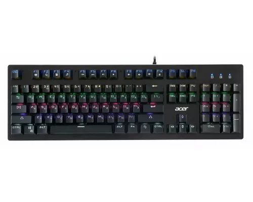 Клавиатура Acer OKW127 черный USB for gamer LED