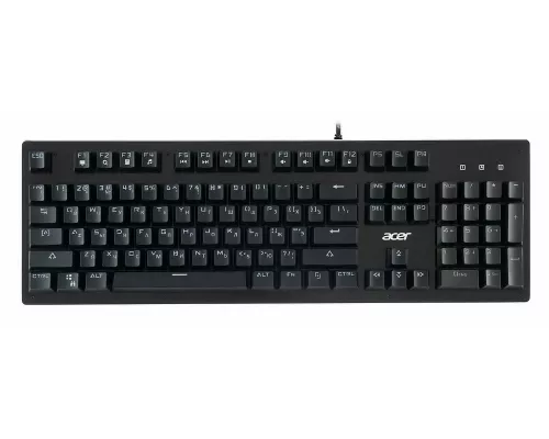Клавиатура Acer OKW127 черный USB for gamer LED
