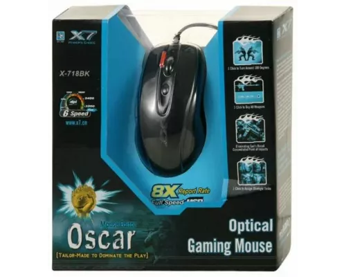 Мышь A4Tech X-718BK (черный) USB