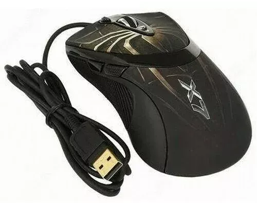 Мышь A4Tech XL-747H черный+корич USB