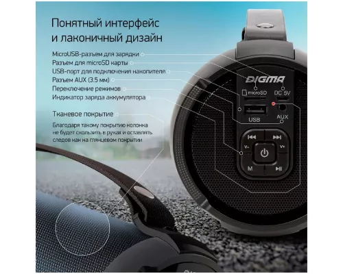 Портативная колонка DIGMA D-PS1520 камуфляж