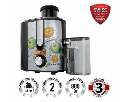 Соковыжималка Polaris PEA0829 нерж.сталь/черный