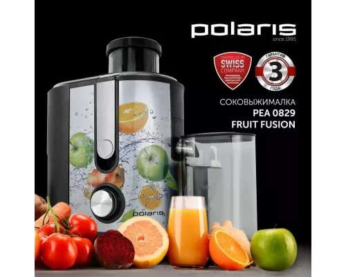 Соковыжималка Polaris PEA0829 нерж.сталь/черный