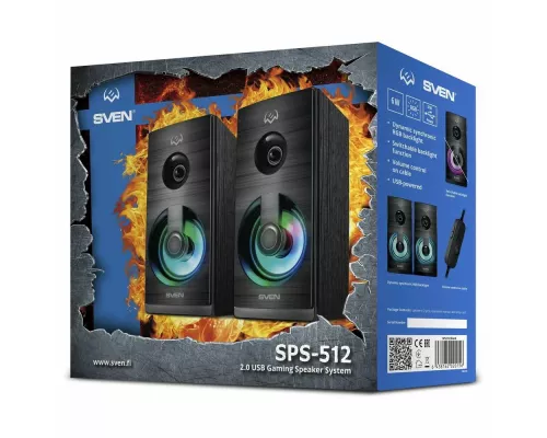 Акустическая система SVEN SPS-512 2.0 чёрные