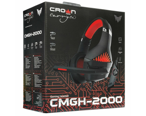 Наушники CROWN CMGH-2000 Black&red