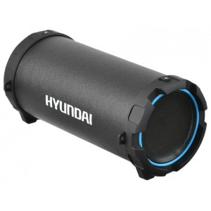 Колонка Hyundai H-PAC220 черный/голубой 10W 1.0 BT/3.5Jack/USB