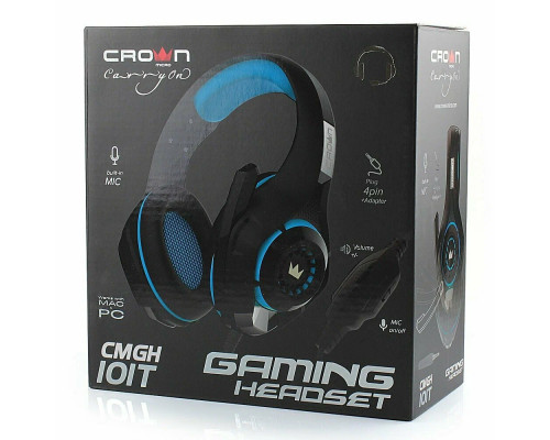 Наушники CROWN CMGH-101T Black&blue