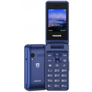 Мобильный телефон Philips E2601 Xenium синий { 2Sim 2.4" 240x320 Nucleus 0.3Mpix GSM900/1800 FM }